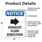 Signmission Exhaust Flow Direction Sign With Symbol, 3.5 in W x Rectangle, Vinyl Decal OS-2PACK-NS-D-35-V-12217 - alternate 6